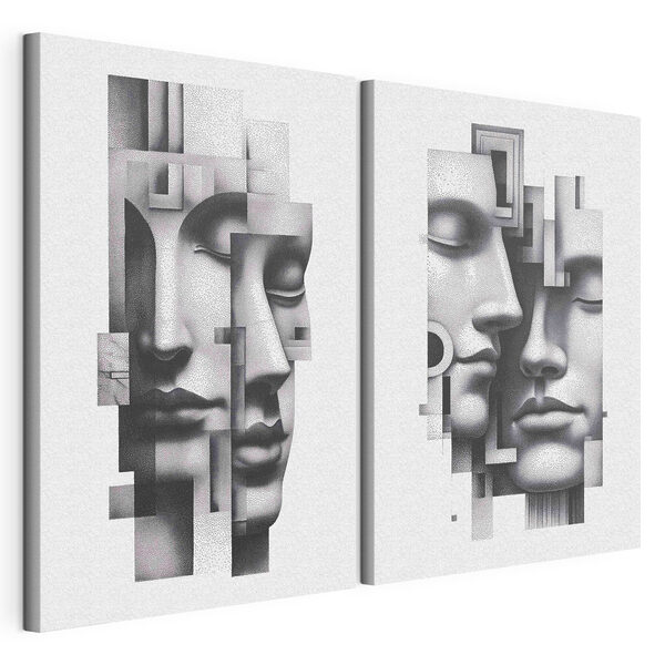 Lámina modular sobre lienzo Fragmentos de emoción y conexión