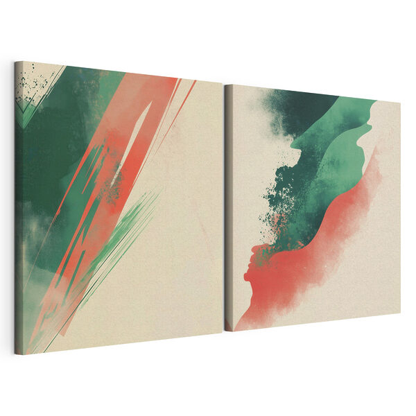 Dos fondos de colores diferentes Lámina modular sobre lienzo Dos fondos de colores diferentes