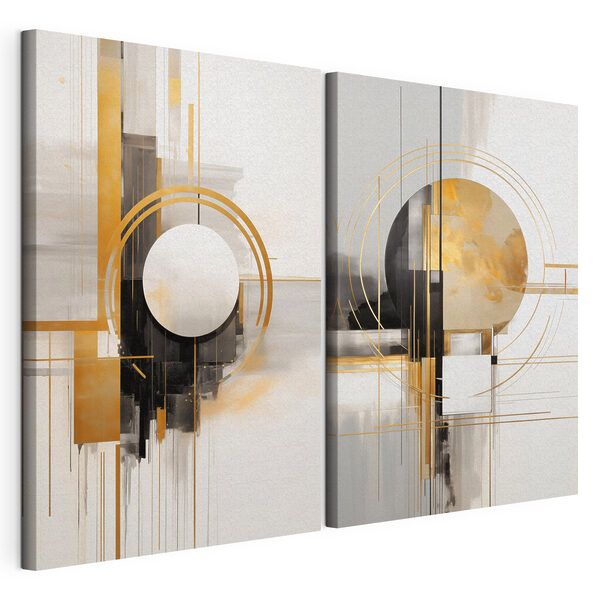 Lámina modular sobre lienzo Dos obras de arte