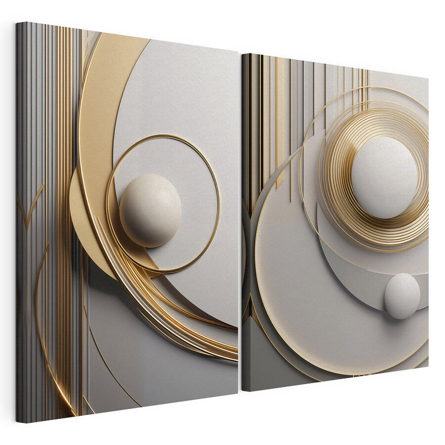 Cuadro modular Diseño abstracto con formas fluidas (SKU: m30585)