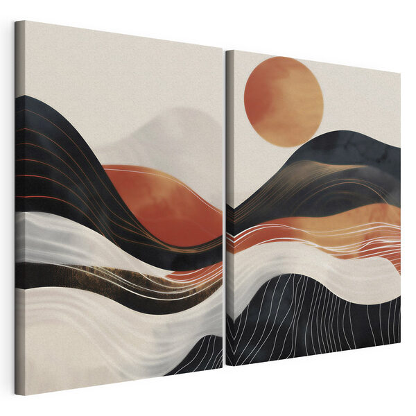 Cuadro de un paisaje Lámina modular sobre lienzo Cuadro de un paisaje