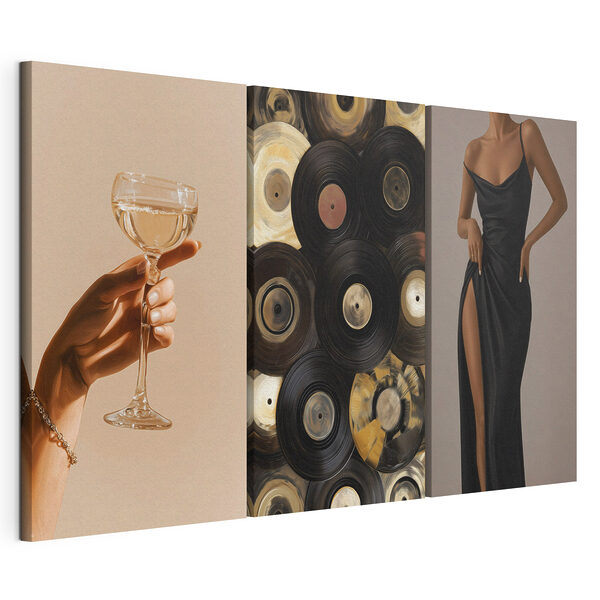 Lámina modular sobre lienzo La elegancia se une al encanto vintage en esta celebración