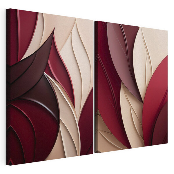 Capas fluidas de colores intensos Lámina modular sobre lienzo Capas fluidas de colores intensos