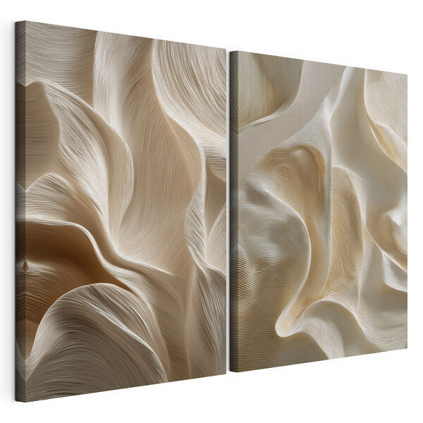Las curvas suaves y las líneas fluidas se entrelazan Lámina modular sobre lienzo Las curvas suaves y las líneas fluidas se entrelazan