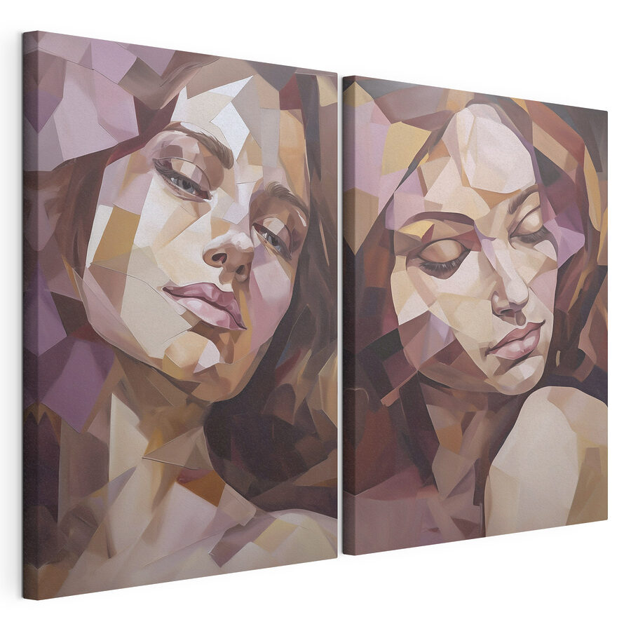 Cuadro modular Collage del rostro de una mujer (SKU: m30862) Cuadro modular Collage del rostro de una mujer (SKU: m30862)