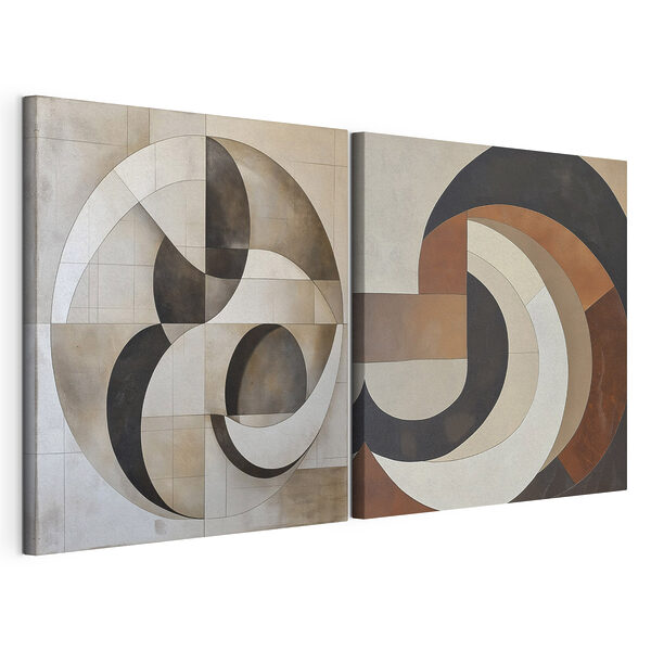 Lámina modular sobre lienzo Dos obras de arte