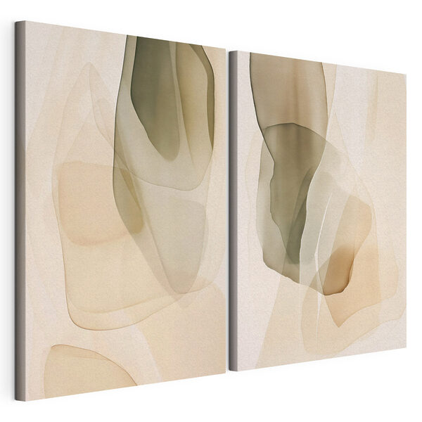 Lámina modular sobre lienzo Capas abstractas en colores suaves