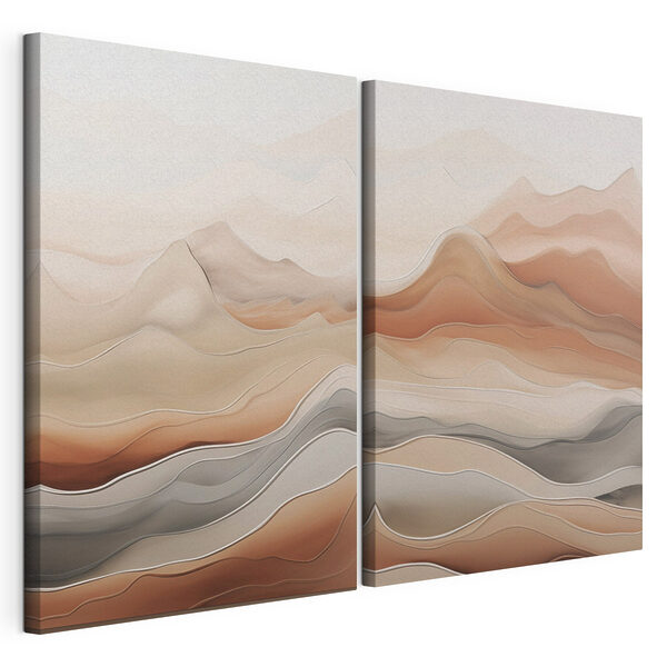 Lámina modular sobre lienzo Captura de pantalla de un cuadro que representa un paisaje desértico
