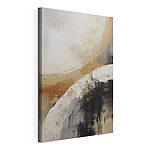 Cuadros Curvas abstractas en colores suaves