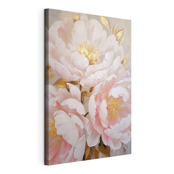 Cuadros Pintura de flores sobre una superficie blanca