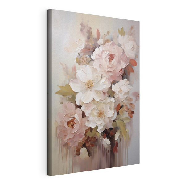 Pintura de flores sobre una superficie blanca Cuadros Pintura de flores sobre una superficie blanca
