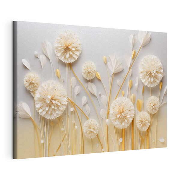 Cuadros Delicadas flores de papel en tonos suaves