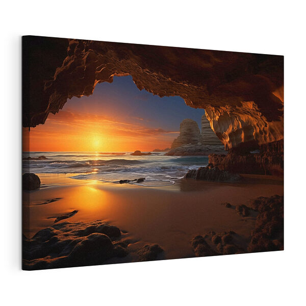 Cuadros Puesta de sol sobre una playa