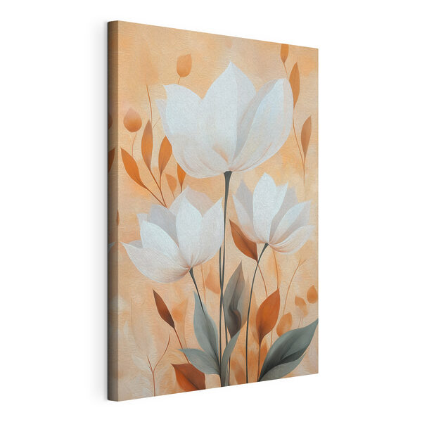 Cuadros Pintura de flores y hojas