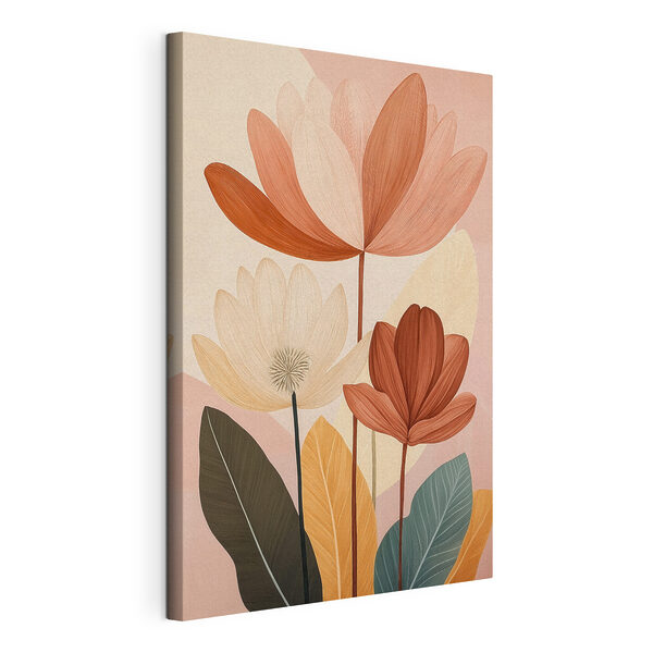 Cuadros Cuadro de flores con hojas