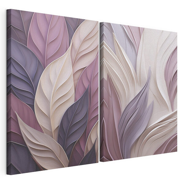 Lámina modular sobre lienzo Elegantes capas en tonos suaves