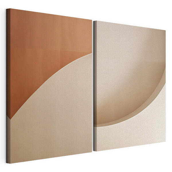 Lámina modular sobre lienzo Las suaves curvas y los tonos cálidos combinan a la perfección
