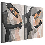 Lámina modular sobre lienzo Collage de un par de personas abrazándose